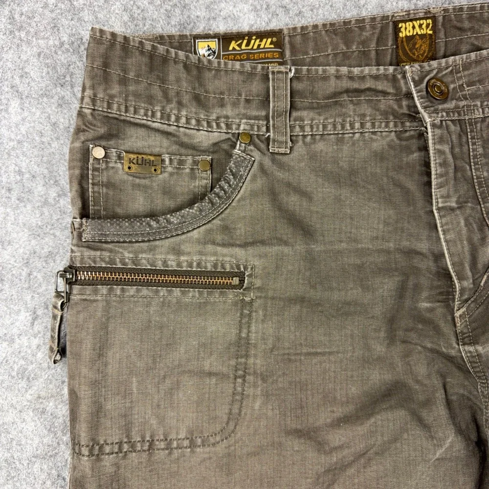 KUHL Pants Mens 38x32 Brown Crag Series Rebel Hiking Workwear Outdoor Gorpcore
